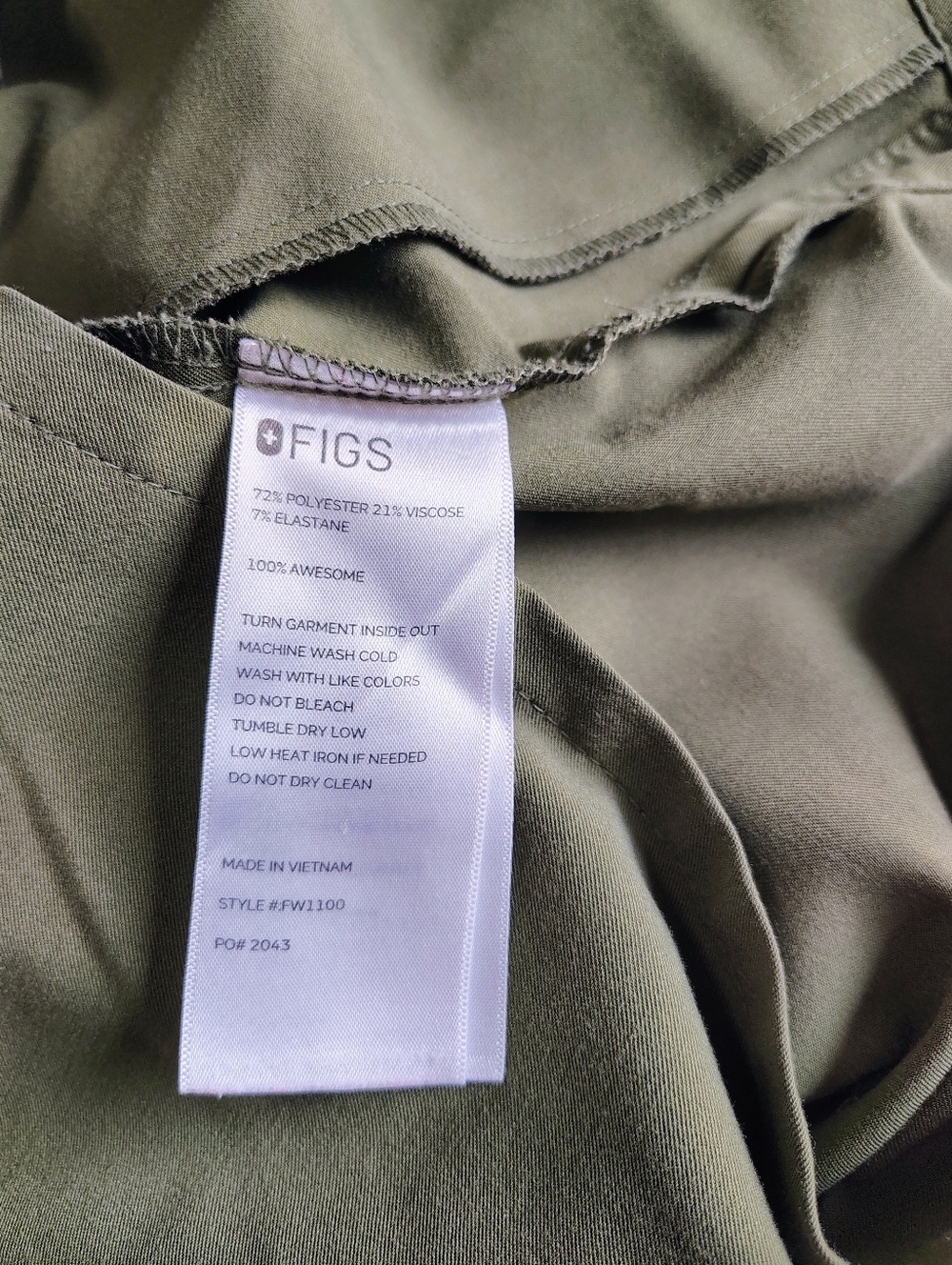 Figs Casma Medical Scrub Top Three Pockets Professional, Fir Green Size M. - Picture 10 of 16
